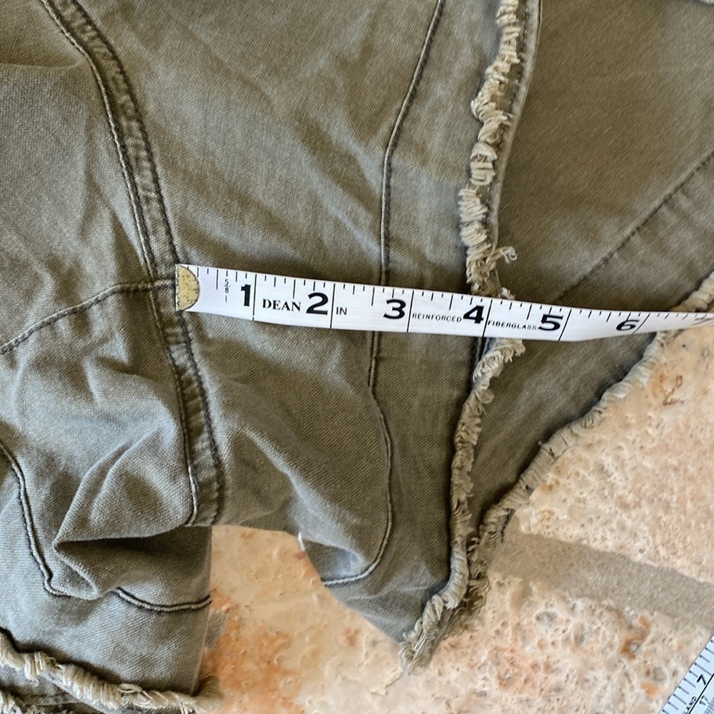 Lane Bryant Girlfriend Shorts Womens Embroidery Boho Beach Olive Plus Size 24 - Picture 7 of 11